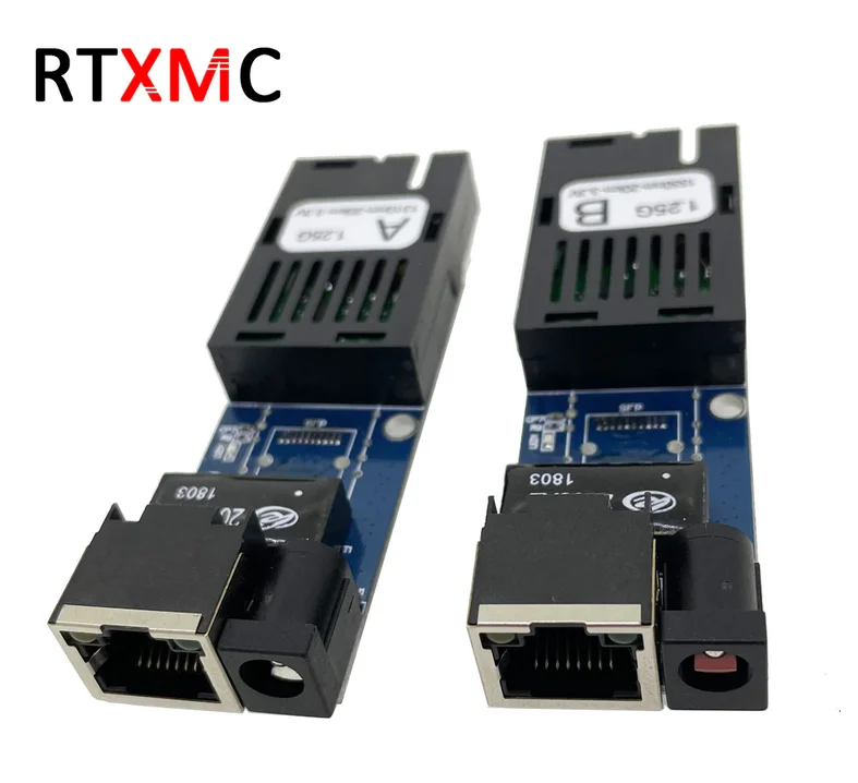 Супер Мини FTTH 1 пара 1GE гигабитные волоконно-оптический медиа конвертер 10/100/1000 Мбит/с однорежимный одинарный волоконно SC порт 20 км блок печатных плат