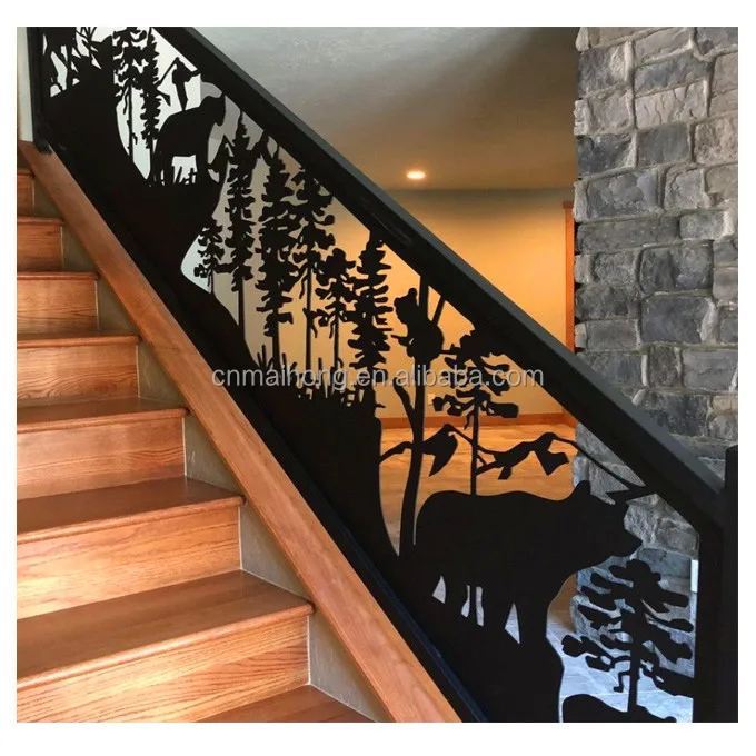 Decorative Laser Cut Artistic Railing Panel/Carved Stair and Handrail Metal Art Infills