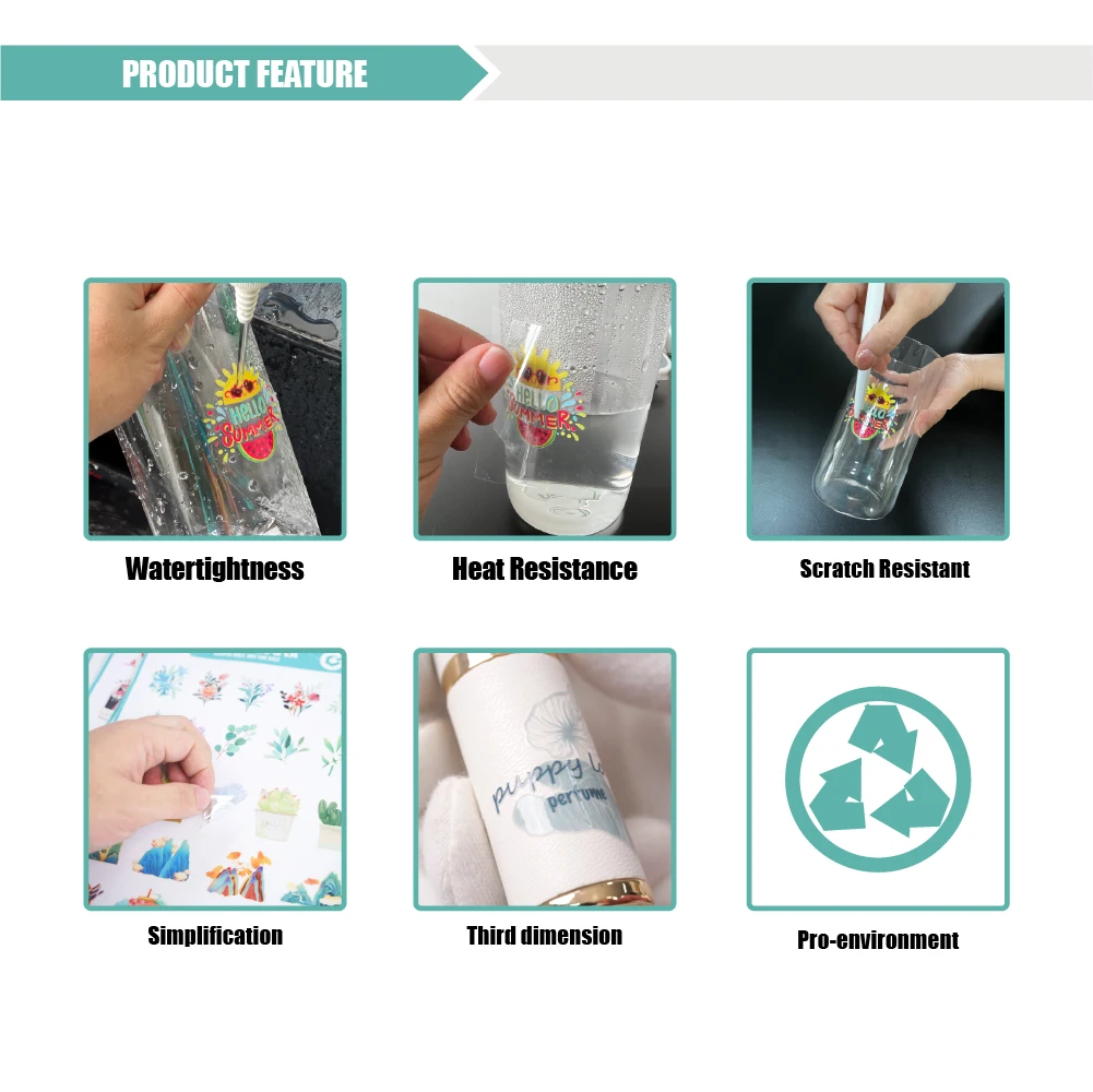 Custom UV Transfer Stickers Custom Label Pressure Sensitive Paste Cold Transfer Stickers Logo