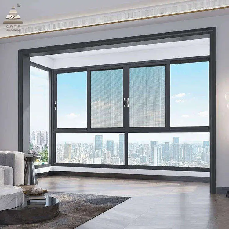New Model Window China Supplier Sliding Price Of Aluminium Sliding Window Double Glazed Tempered Glass Aluminum Sliding Window