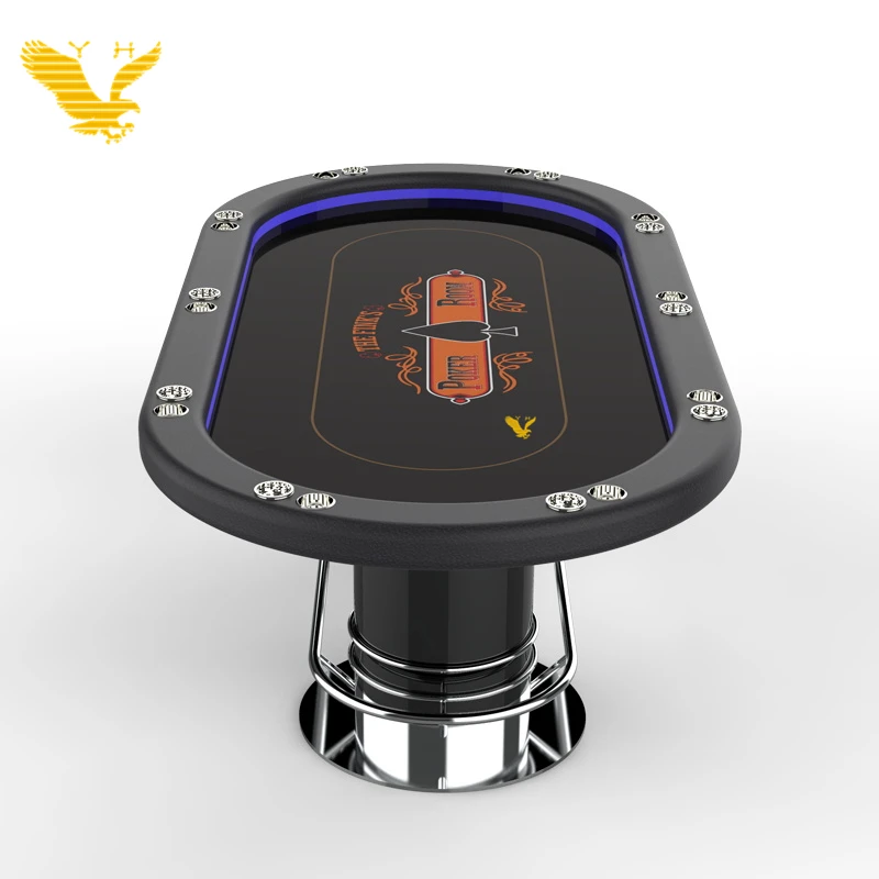 Покерный стол для казино из массива дерева YH на 10 человек, игровой покерный стол для Техасского холдема