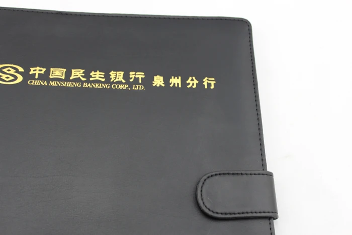 Multifunction Large Capacity Business Conference Metal Ring Binder A4 PU Leather File Folder Organizer