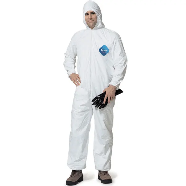  Одноразовый защитный Tyvek 400 DuPont комбинезон с респираторным колпачком и эластичными манжетами
