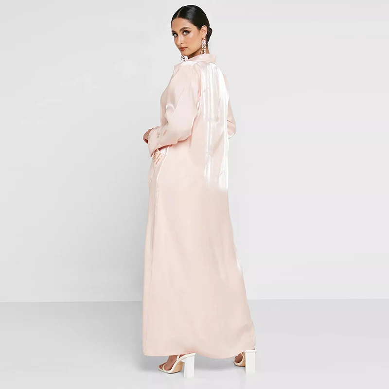 Islamic T-Shirt Newest Simple Soft Muslim Dress Long Sleeve Moroccan Style Caftan Abaya Turkish Clothing Jubah Ikaf