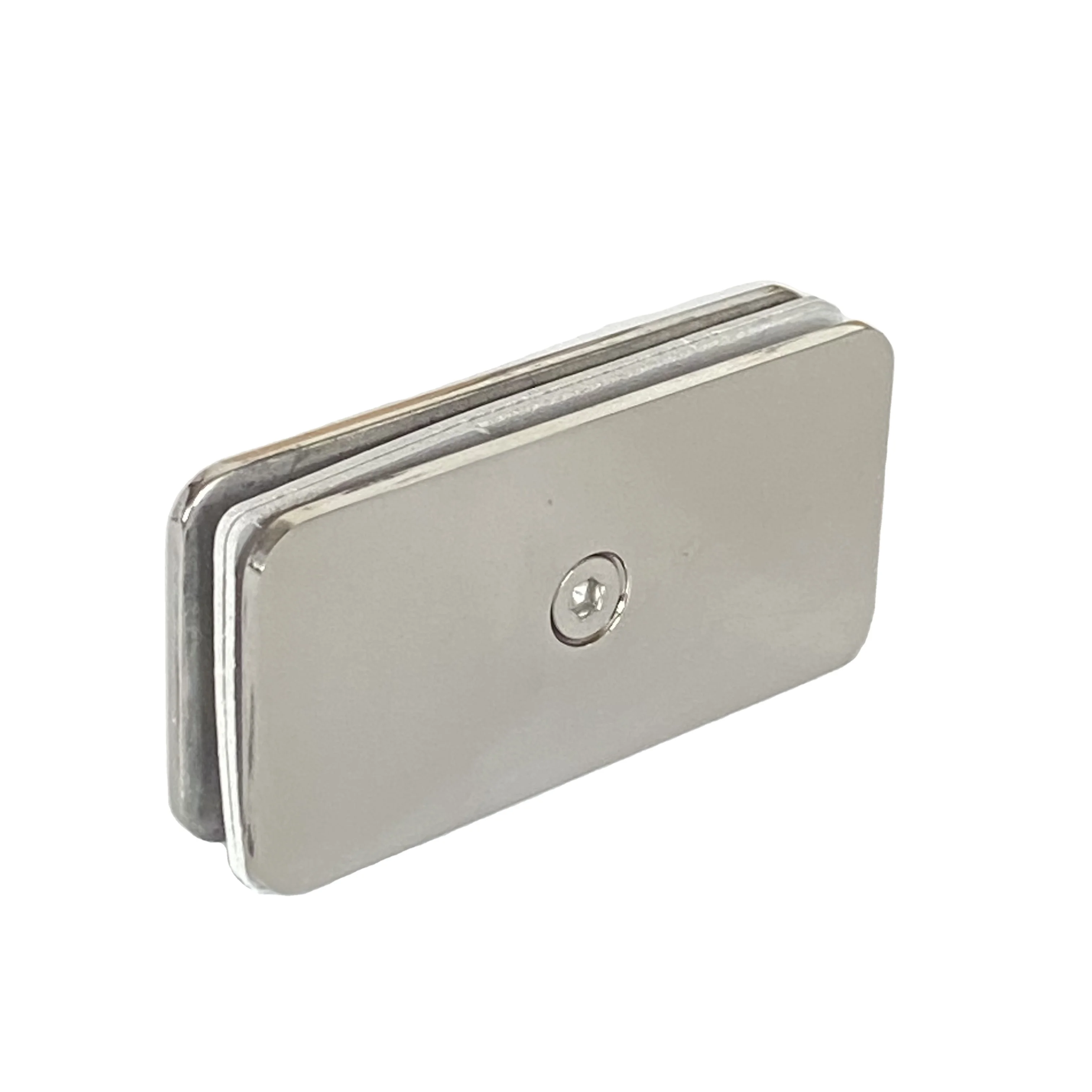 China Made Stainless Steel 304 Series 180 degrees traditional style curved edge glass to glass clamp