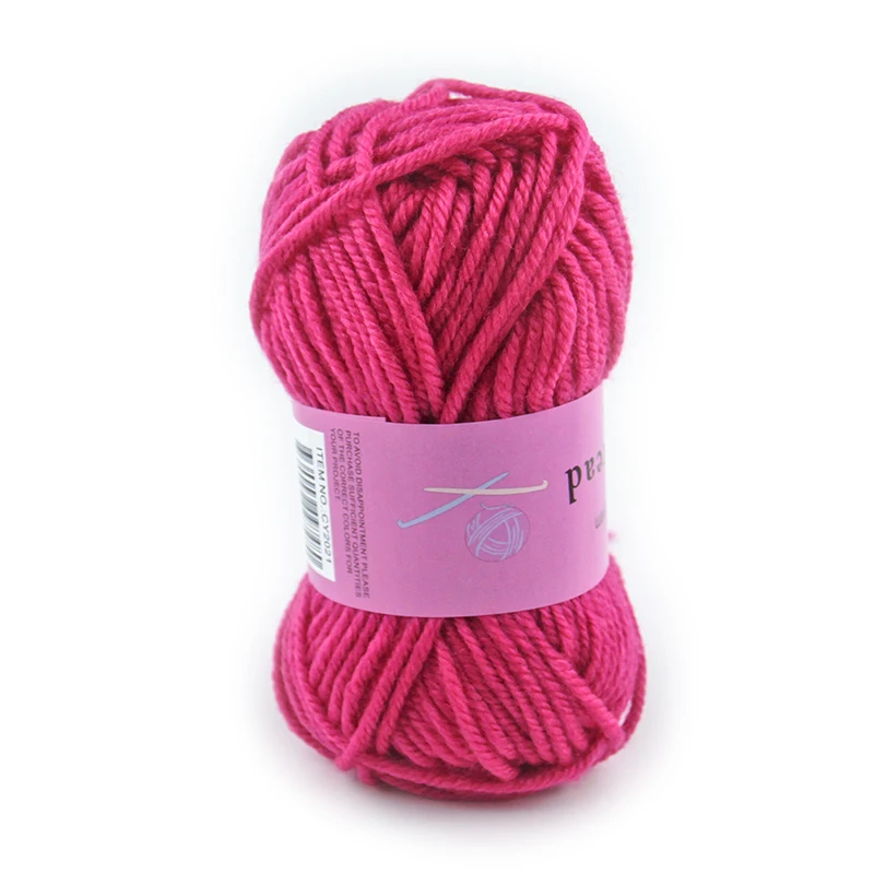 
Wholesale 4ply 60%Acrylic 40%Polyester Hand Knitting Sweater Cartoon Woolen Toy Dyeing Blended Yarn 50g/roll 