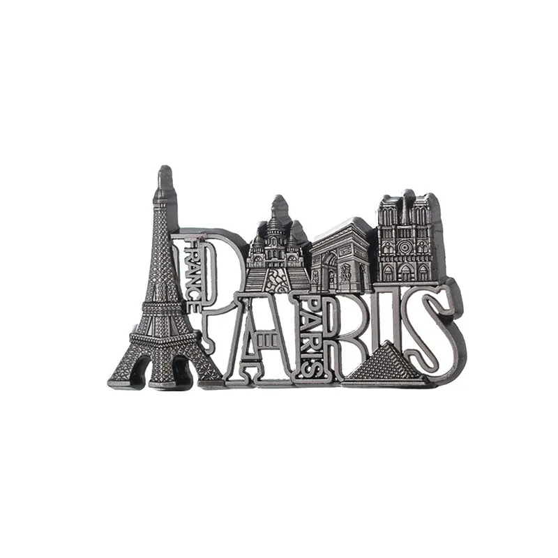 European and American tourism  refrigerator sticker metal commemorative gift  customized zinc alloy magnet refrigerator sticker