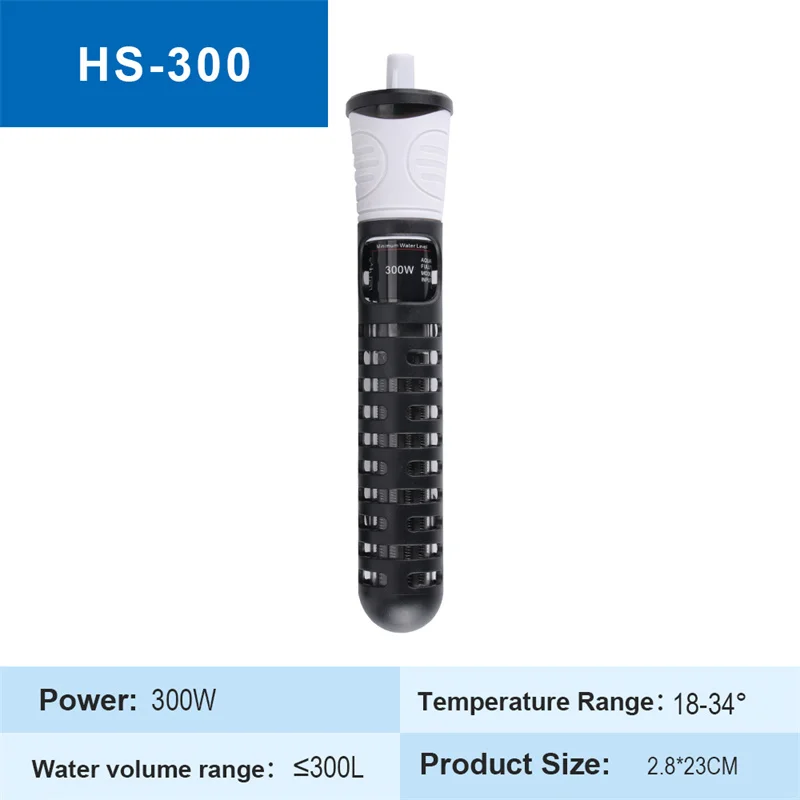 Submersible Aquarium Heater 300W Adjustable Fish Tahk Heater Free Thermometer Fish Tank Water Heater