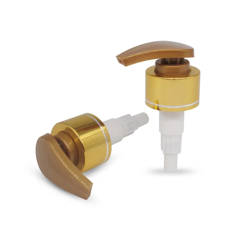 Factory Direct Sales24Teeth28Teeth33Aluminum emulsion pump with tooth arc sleeve Facial Cleanser pump Shampoo pump shower gel pu