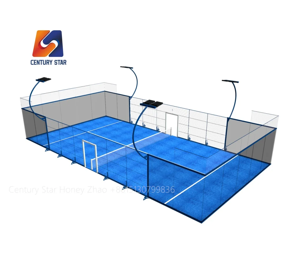 Factory Directly Waterproof Padel Field Cover Paddle Tennis Court With Roof