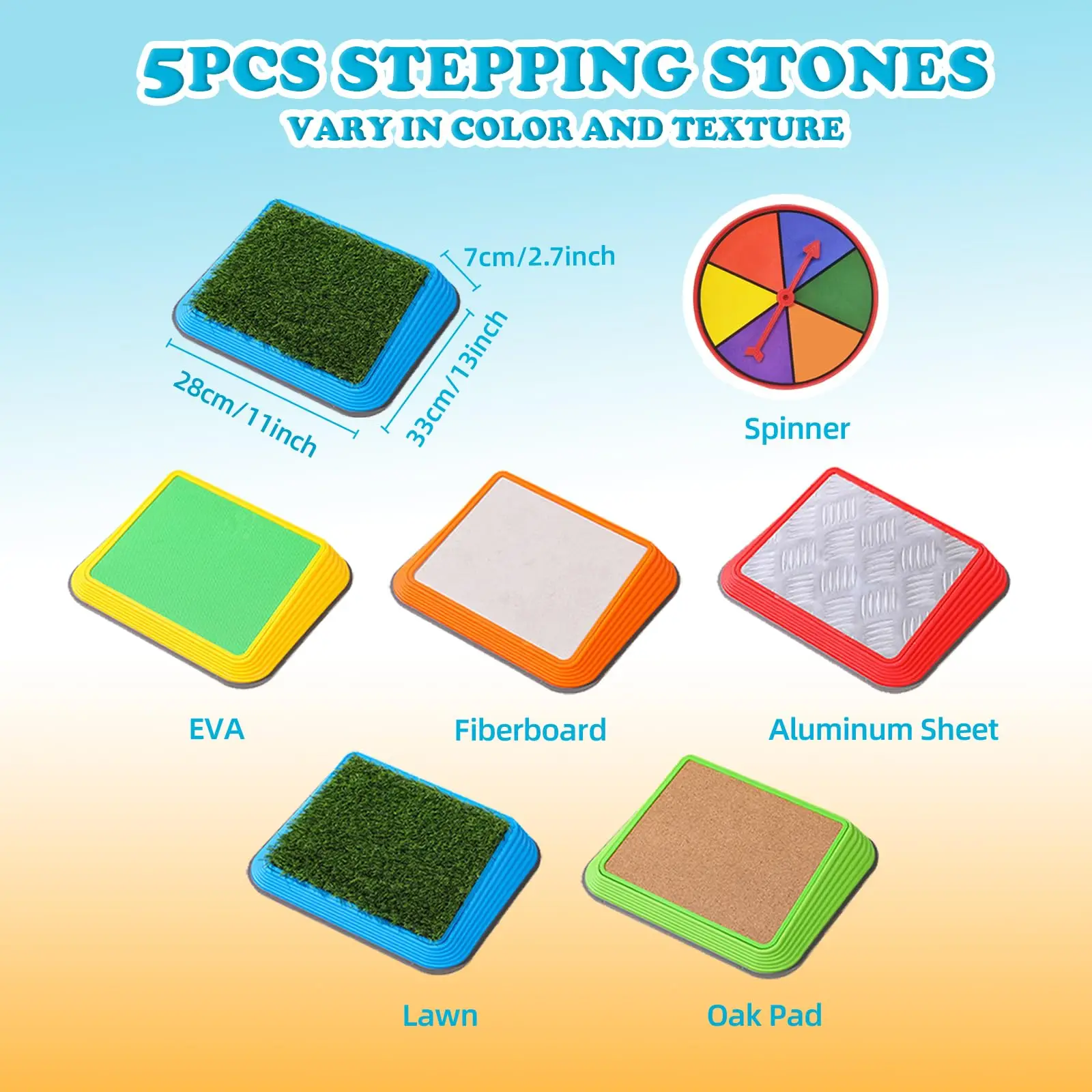 Stackable Soft Indoor Outdoor Child Colourful Toddler Plastic Gym Toy Balance Beam Stepping Stone For Kid