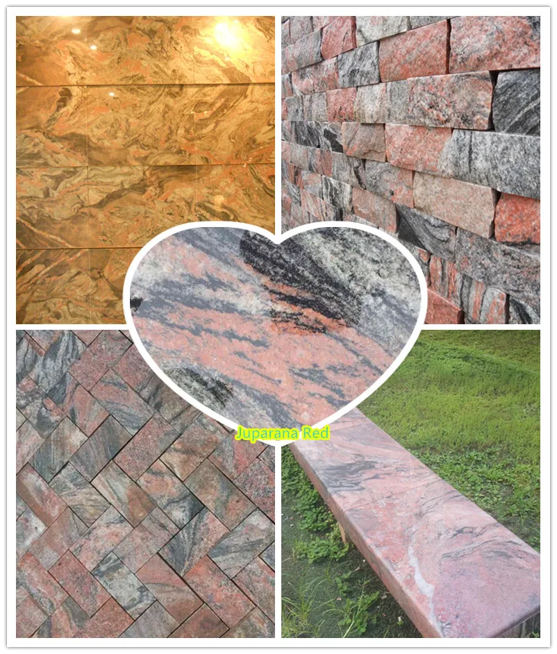 New Design Natural Juparana Red Light Granite for Wash Basin Sinks Tops Paver Wall Floor Stone Slabs Tile
