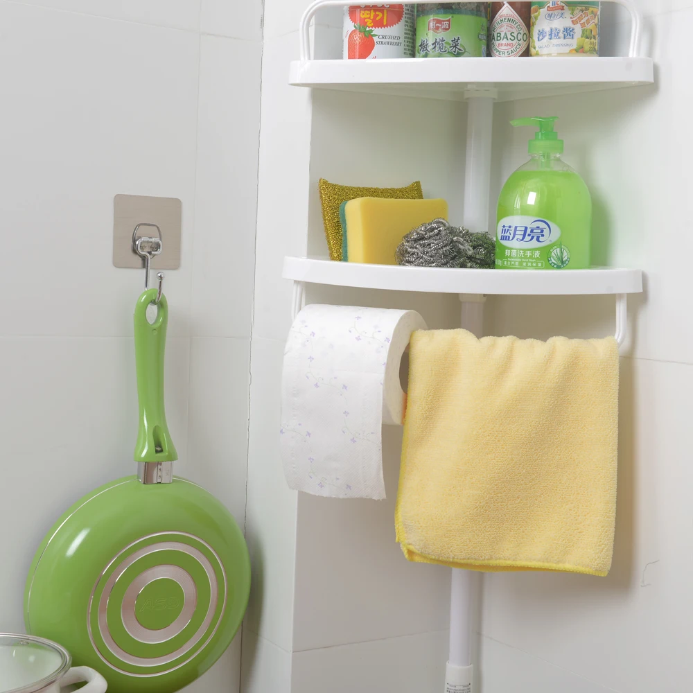 
Home Adjustable Toilet cabiniet wall mounted Storage Rack Corner shower shelf caddy rack storage shelf bathroom organizer 