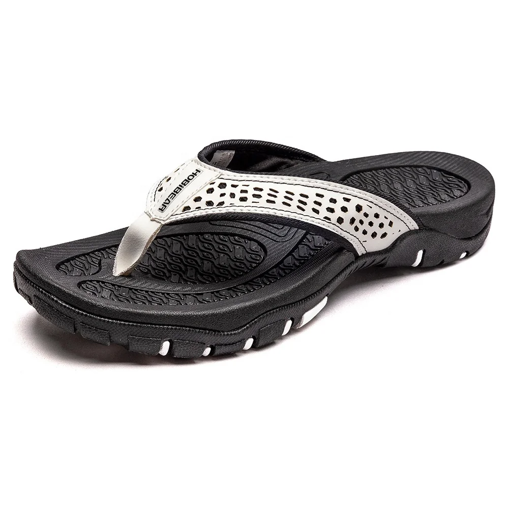 Hot selling Summer new style outdoor high quality leather man slipper sandal shoes slippers