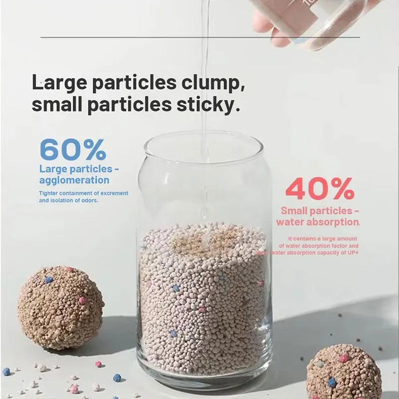 BSCI Bentonite Cat Litter Factory OEM Dust-Free Easy Clean Scent Odour Ball Shape Bentonite Cat Litter Cat Sand