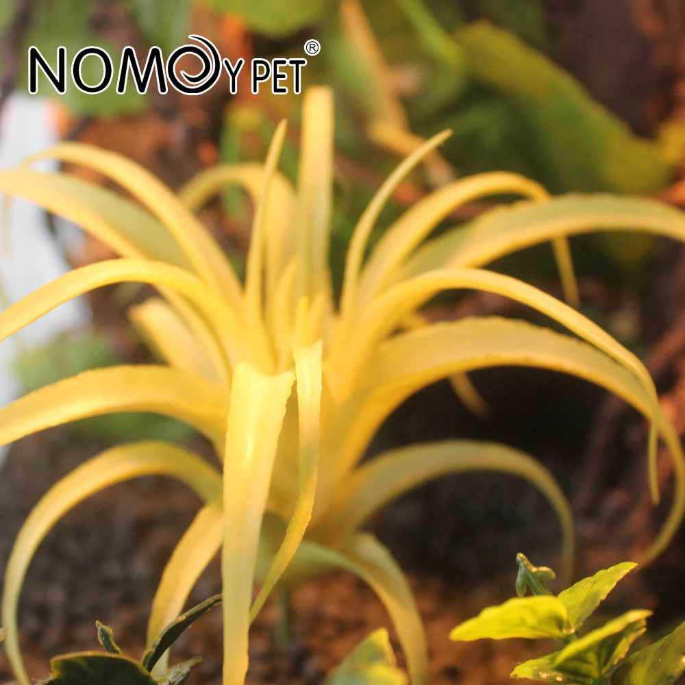 NOMOY PET wholesale hot sale simulation plant artificial leaves for reptile aquarium decoration NFF-21