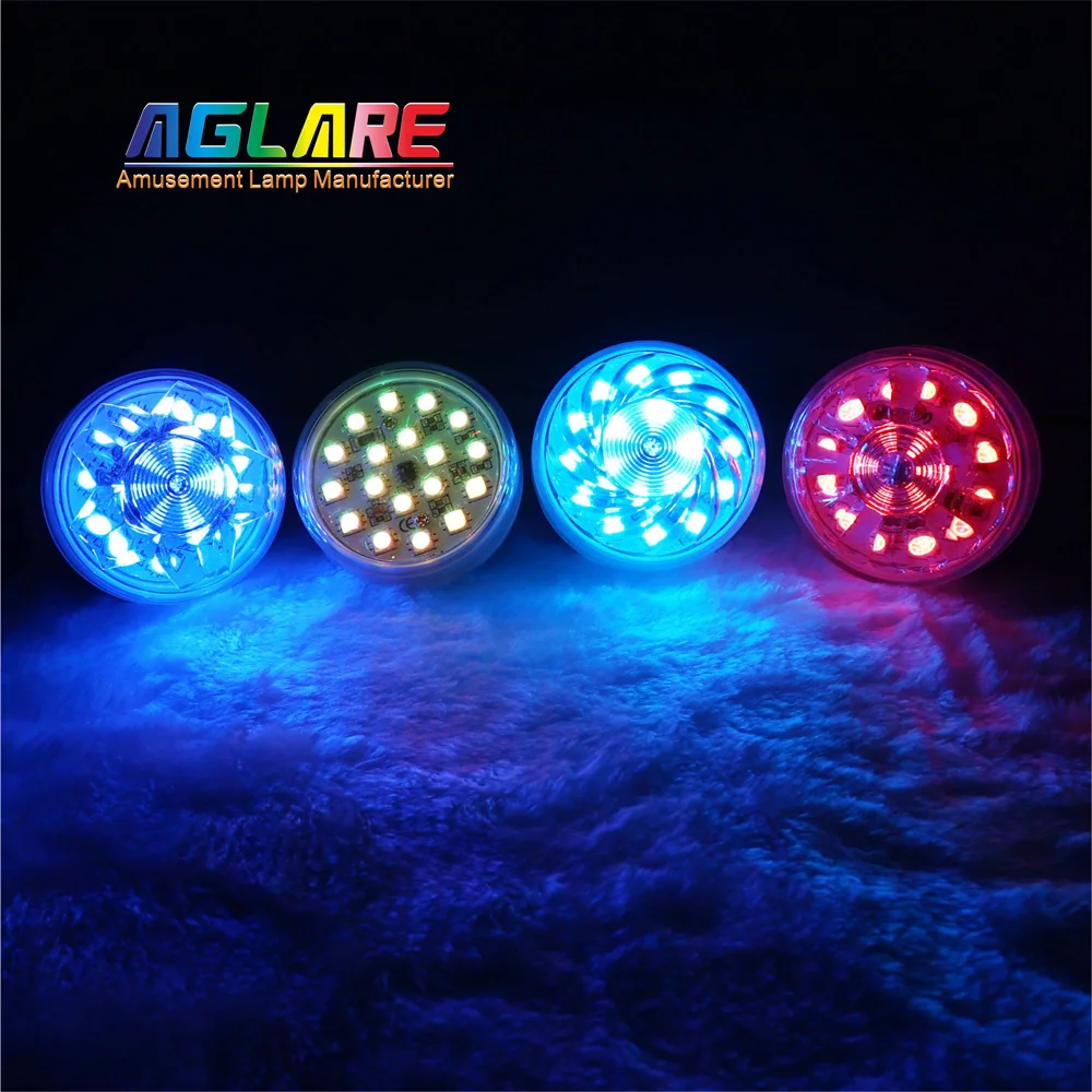 Carnival Luna Park Automatic Rgb 24V Cabochon Led Carousel Lighting Chameleon Led Angle Bulb Amusement Ride Lights