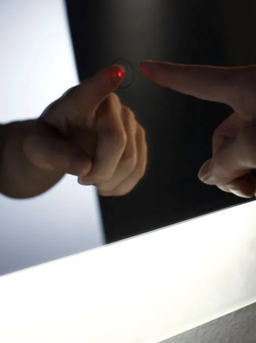 CE IP 44 Smart and Bright Wall Hung Speaker LED Light Backlit Mirror