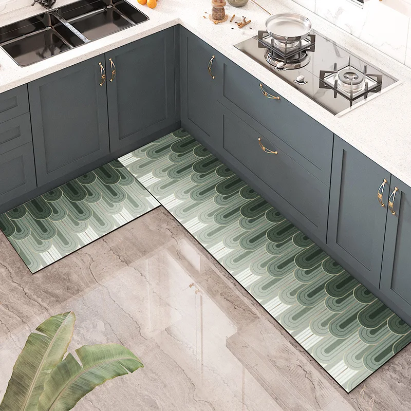 Custom Kitchen-Mats-for-Floor 2 Pieces Kitchen carpet Mats Non Skid Washable Kitchen rugs