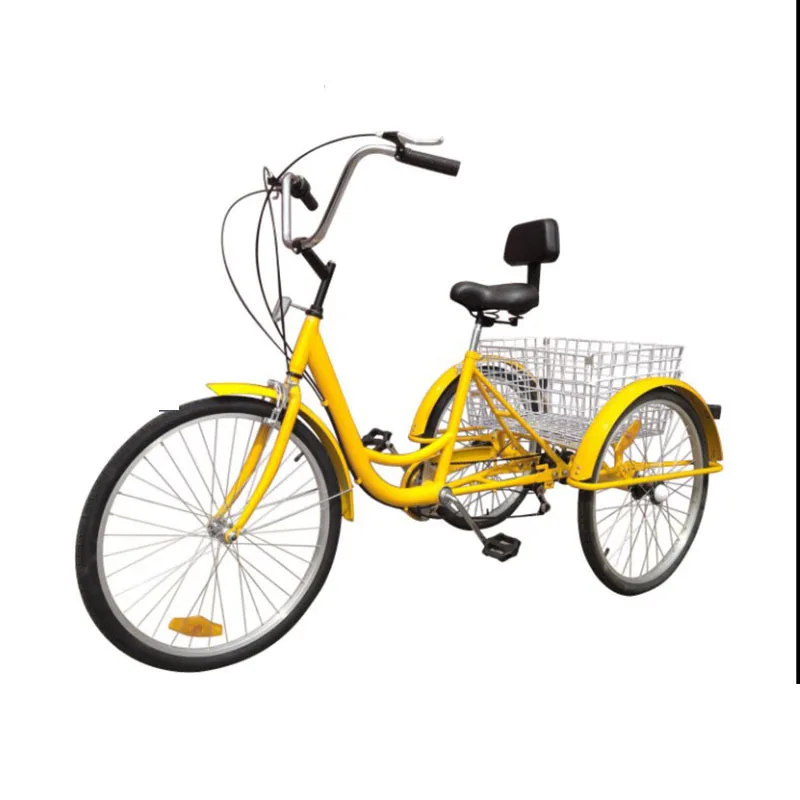 In stock supply human tricycle elderly pedal tri-wheel bike elderly recreational vehicle variable speed tricycle
