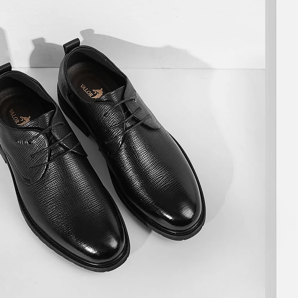 
Quality Luxury Italian Labels Real Leather Skin Flat Work Steel Toe Mens Dress Shoes 