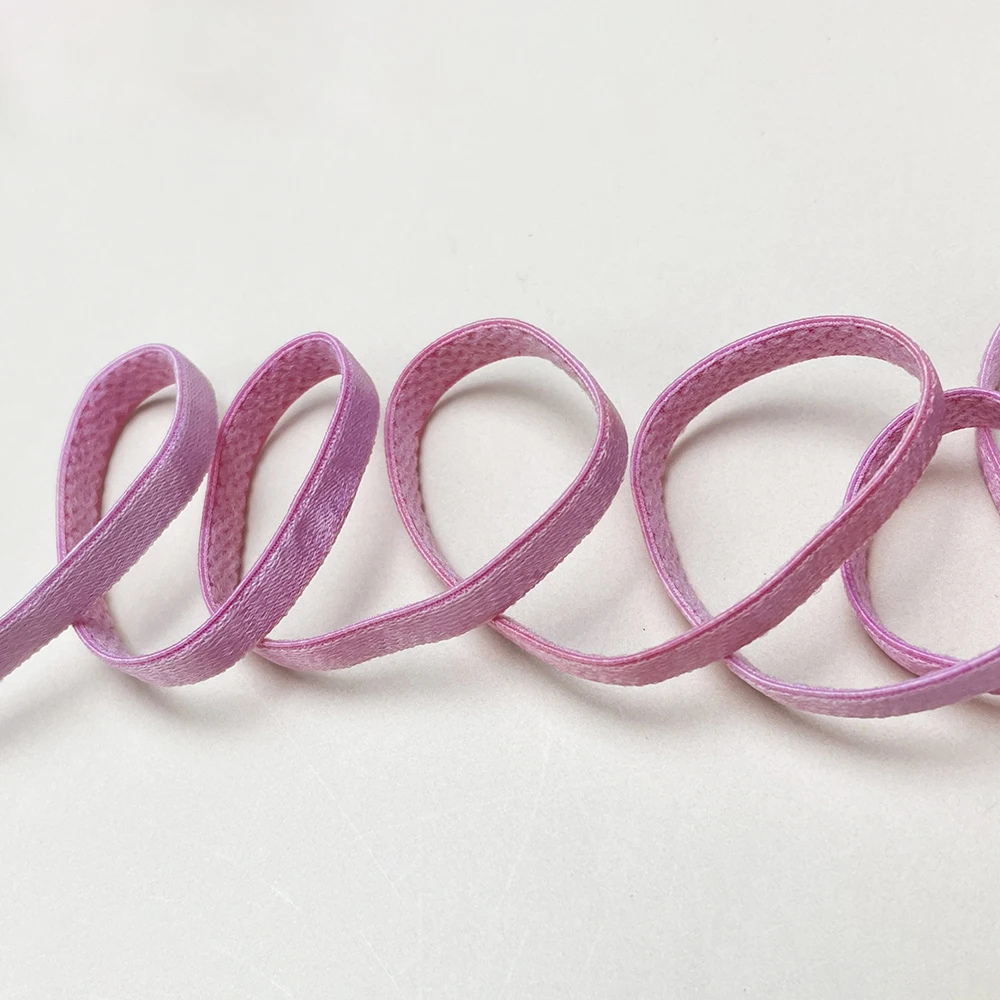 Factory custom solid color woven soft polyester webbing spandex jacquard elastic band for bra straps