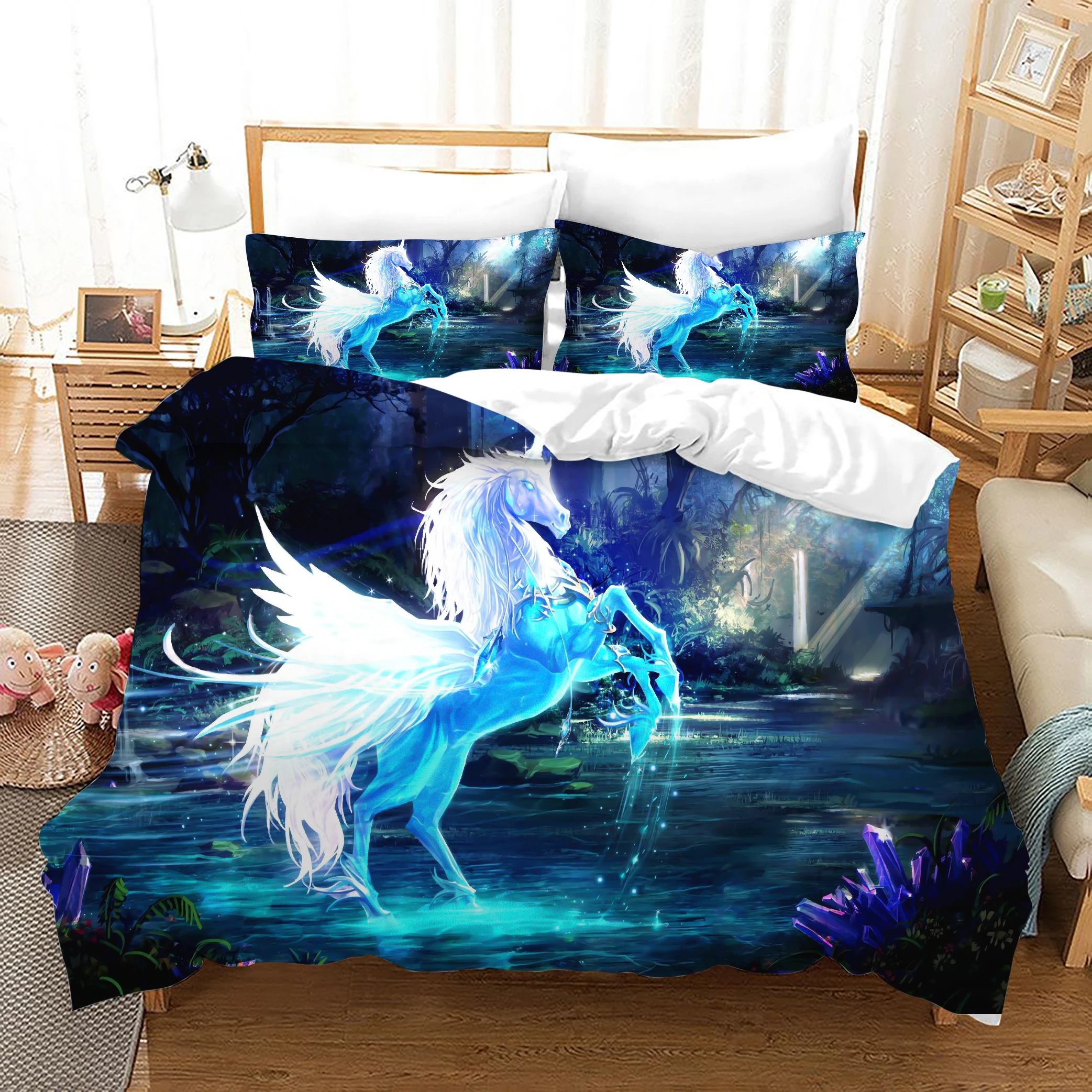 Hot Sale Bedding Set 4 Piece UNICORN 1 Duvet Cover Luxury Super Quality Designers Bed Sheet Sets