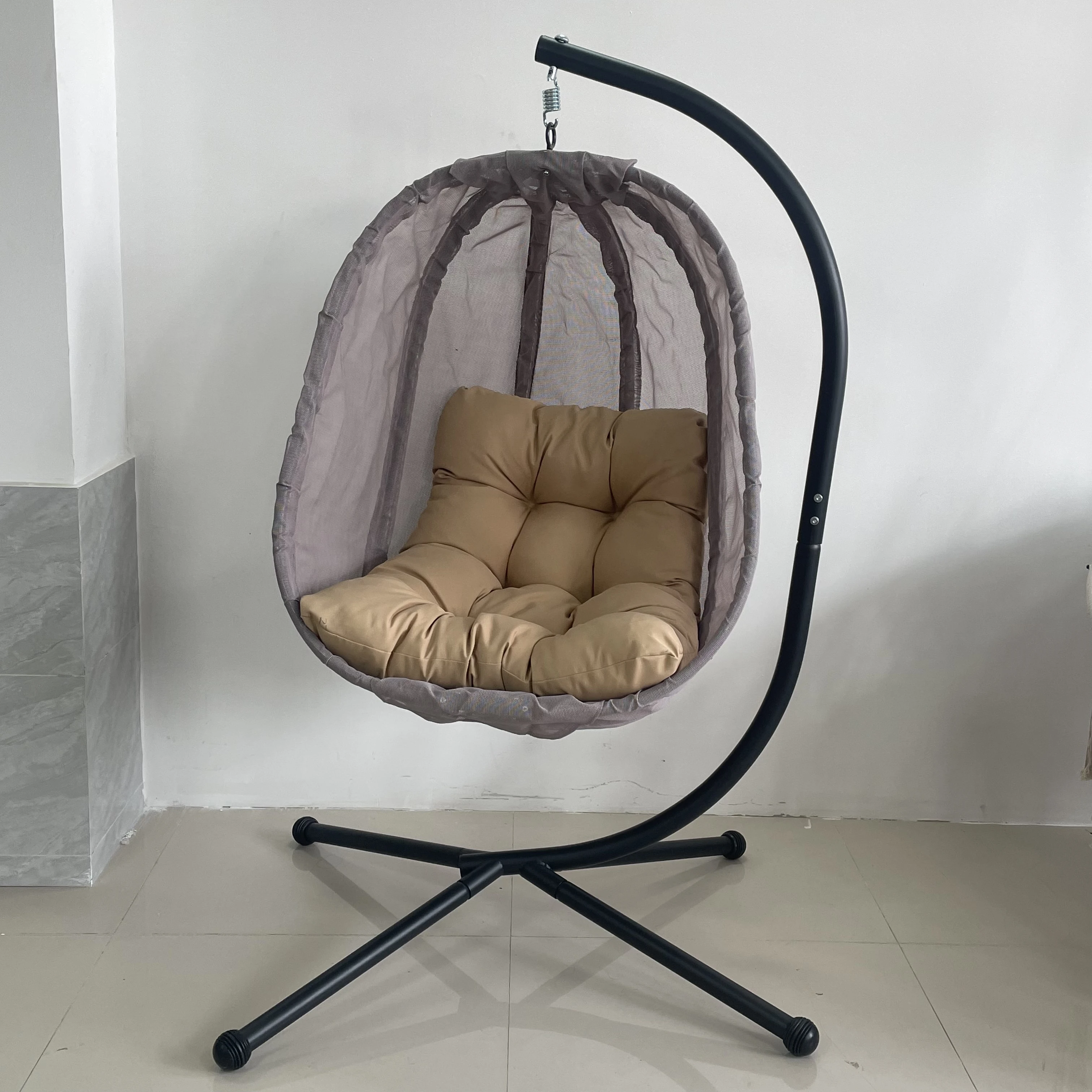 DAIJIA Comfortable  teslin KD folder carton packagers Relaxing Hanging Swing  Garden Chair