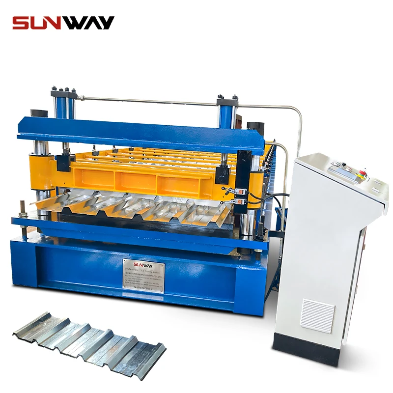 Glazed Tile Aluminium Roofing Trapezoidal Panel Ibr Trapezoidal Sheet Corrugated Iron Making Roll Forming Machine
