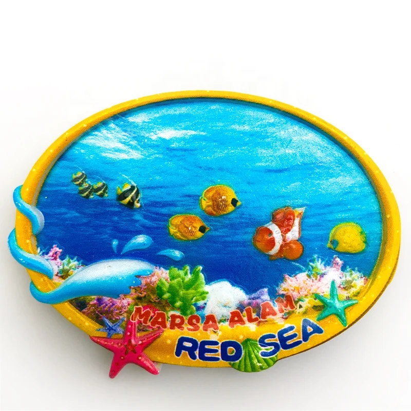 
Souvenir Promotion 3D Resin Fridge Magnet Tourist Ceramic Resin Ocean Fridge Magnet 