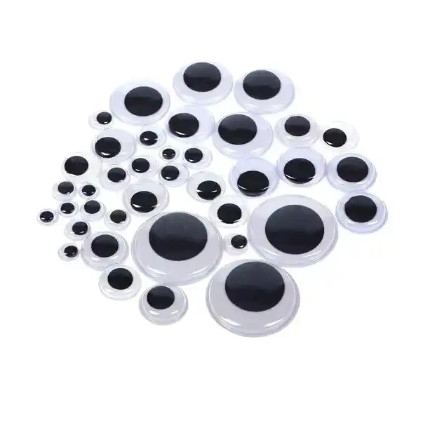 8230950 100pcs/set Hot Selling Handmade arts and crafts doll eyes Self-Adhesive Plastic Moving Eyes
