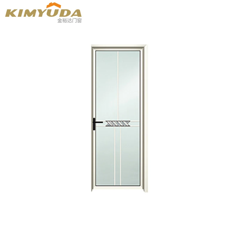 Waterproof White Kerala Balcony Toilet Interior Door Design Glass Bathroom Door Price Aluminium Hinged Doors