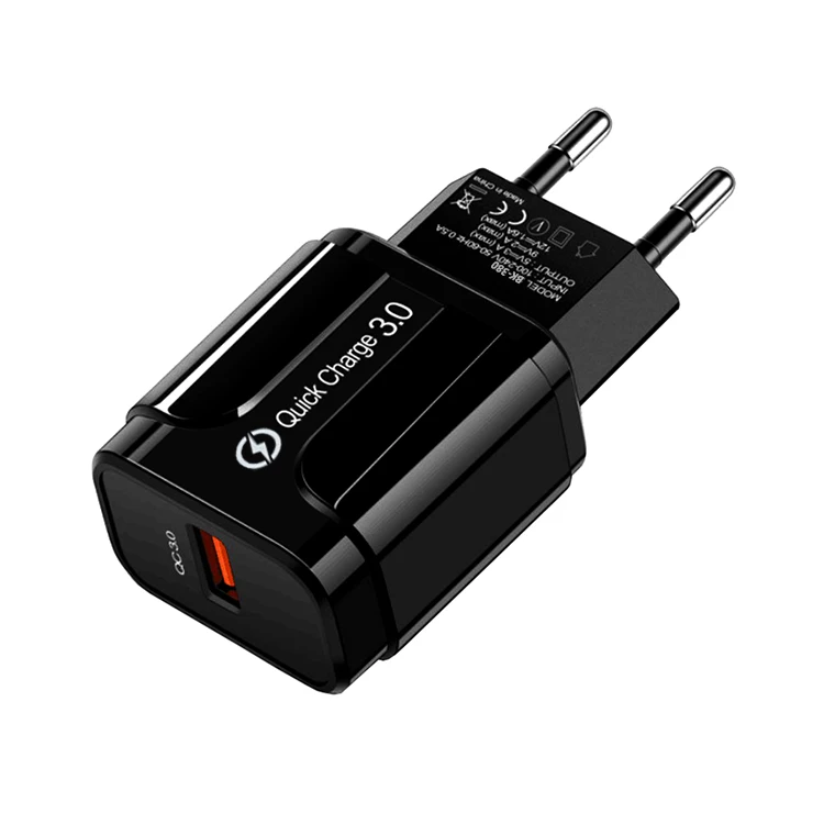 
Universal QC3.0 Fast Charging 3A USB Power Home Wall Travel Charger Adapter for Smartphones 