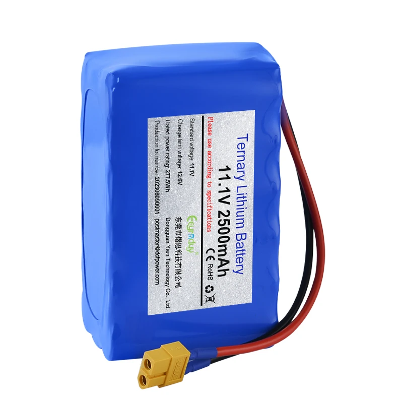 Customized 18650 21700 32700 Battery Pack 11.1v 12V 1100mah 1200mah 2500mah Lithium ion li ion Battery