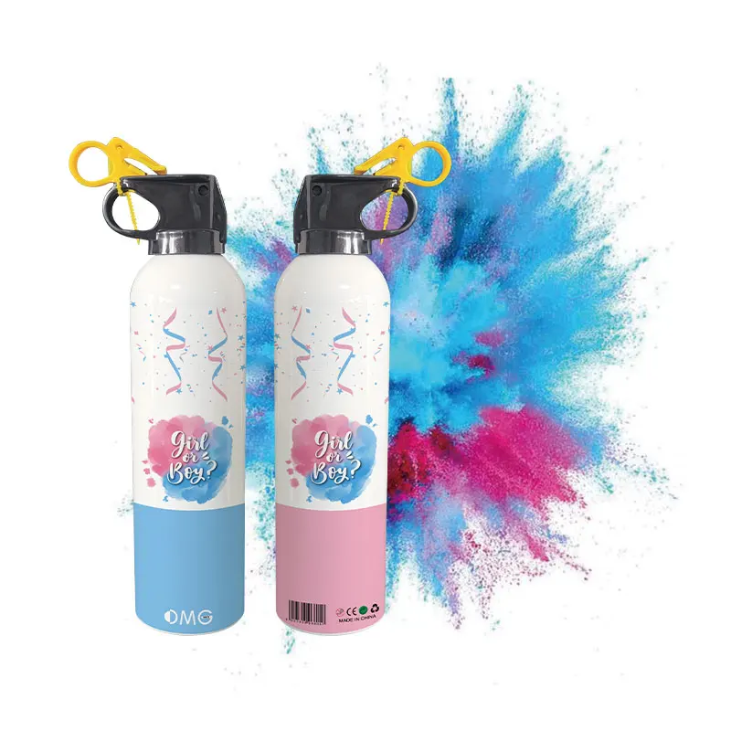 Wholesale News Boys Girls Sex Reveal Color Cannon Powder Spray Bottle Air Mist Sex Reveal Salute gun confetti