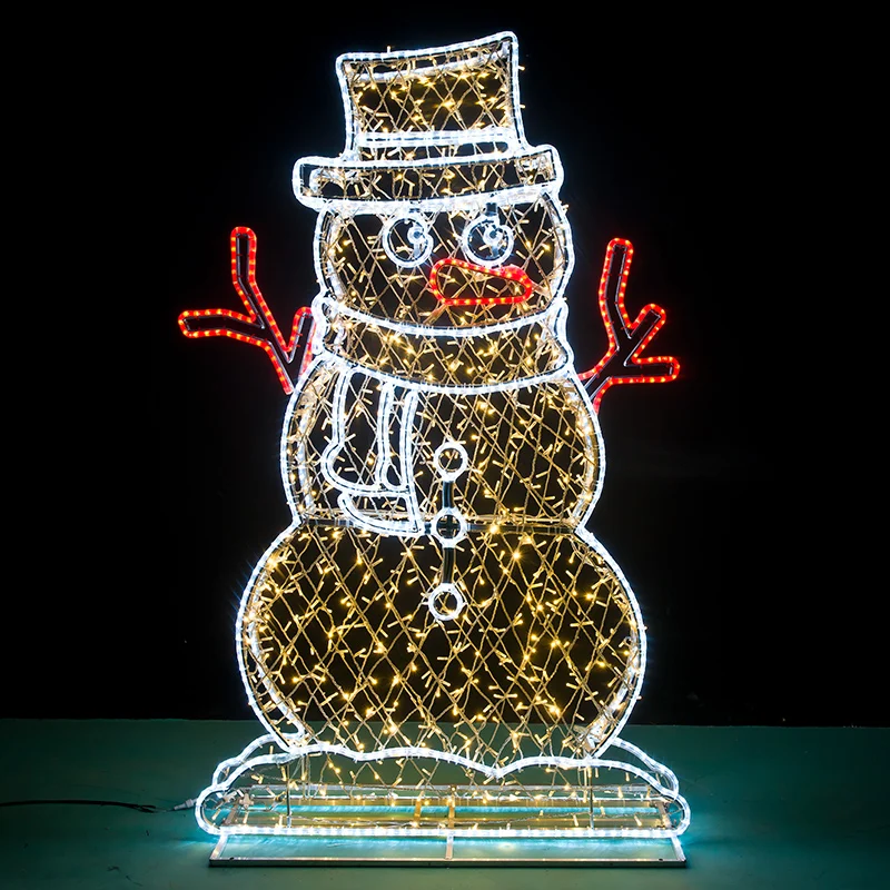 Высокое качество, оптовая продажа, Светодиодный 3D акриловый светильник, Рождественский праздничный декор, Светильники для снеговика