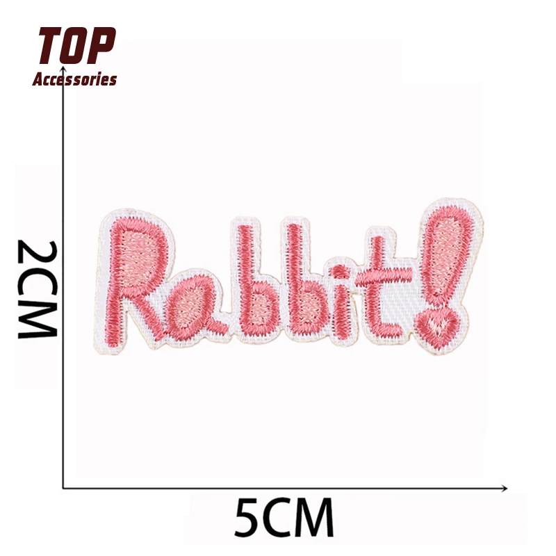 Cartoon White Rabbit Embroidery Cloth Patch Hot Glue Embroidery Patches Hot Selling Product