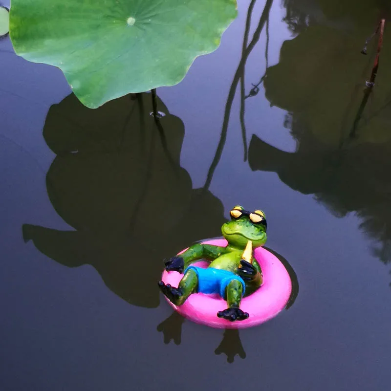 Resin White Swan Sculpture Garden Ornaments Pond Pool Decoration Swan statue floating pond decoration