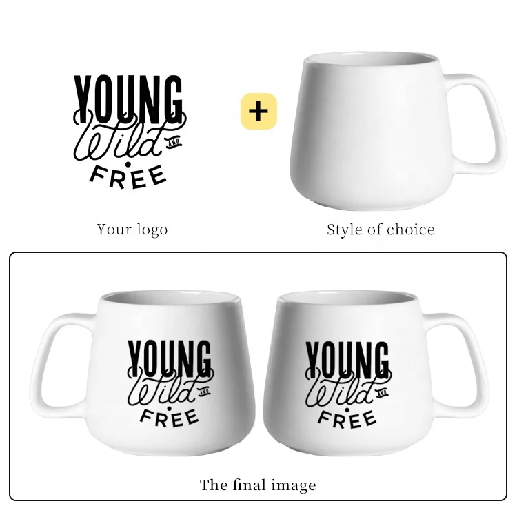 Short and Plump Colored Ceramic Mug Coffee Cup with Lid and Spoon Customized Logo Flat Bottom for Heating Beautiful Drinking Cup