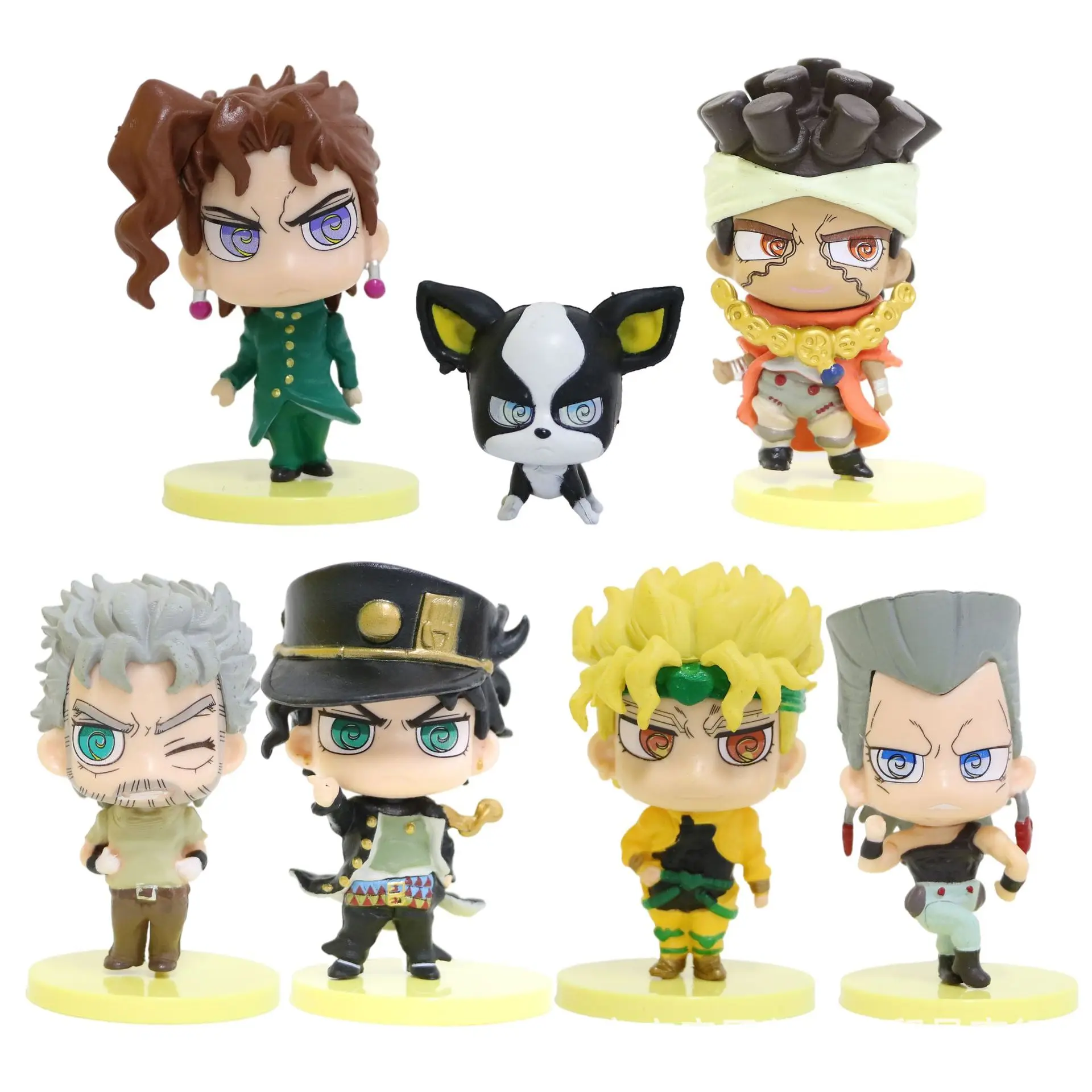 (New Arrival)Hot selling High Quality version2 7pcs/set PVC jojos bizarre adventure Action Figure Toys For Gift