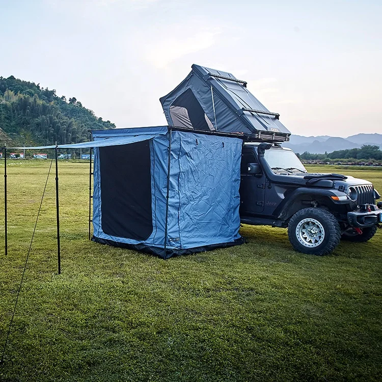 Aluminum Case Car Side Retractable Awning Roof Top Tent Car Awning For Truck Campers