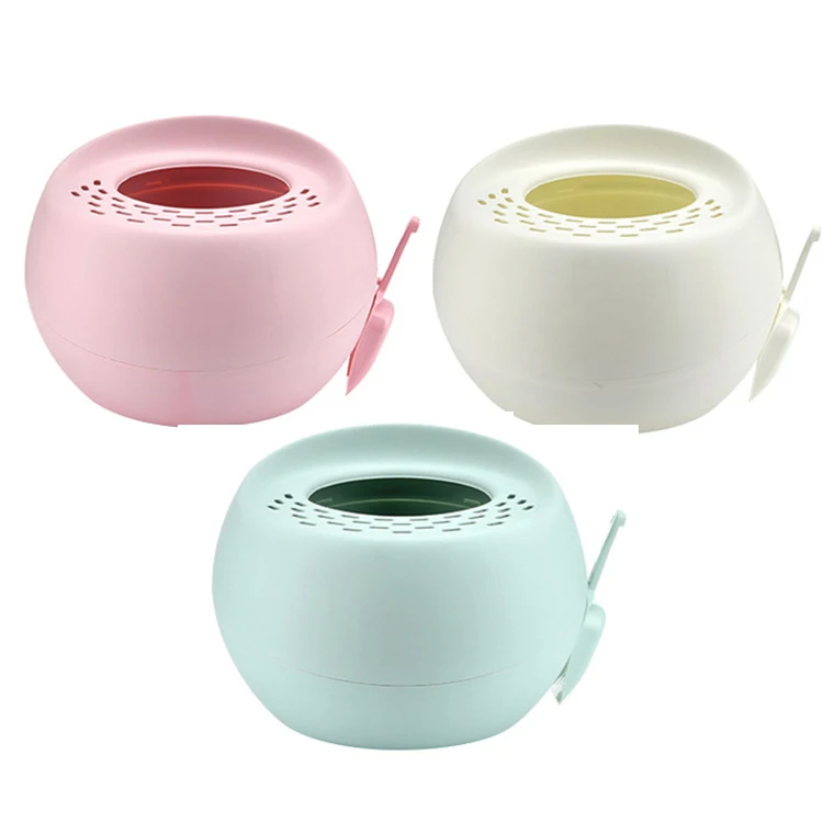 Factory direct sales new round top in cat litter box large size anti odor anti sputtering indoor cat litter box