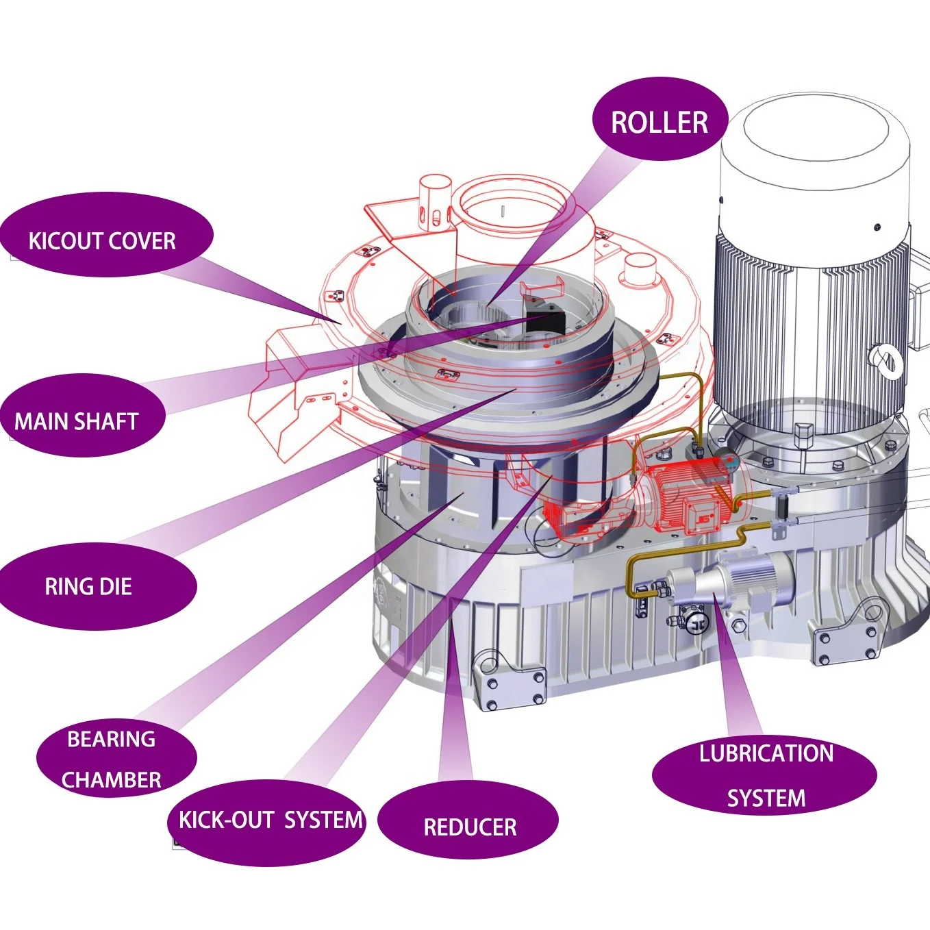 YULONG  pellet machine for pellet production line
