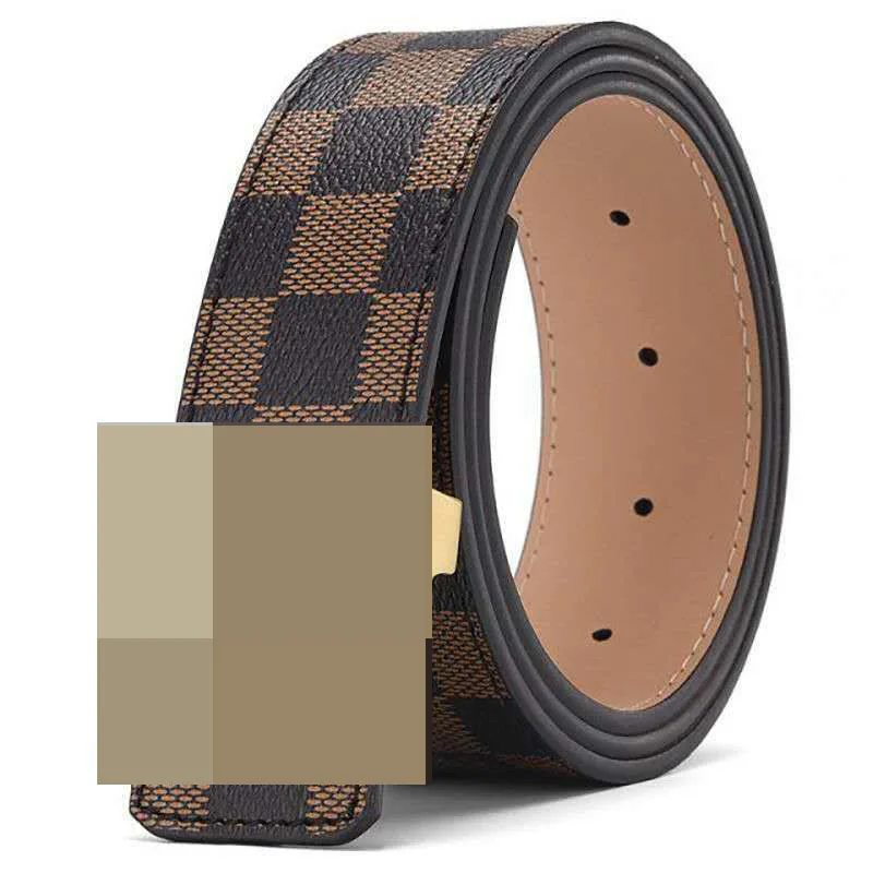 Прямая продажа с фабрики; Мужские кожаные на каждый день с принтом в виде букв, с гладкой пряжкой ремень