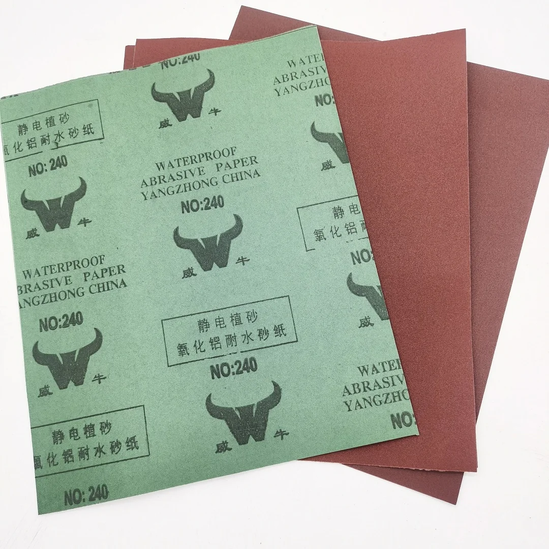 High Quality 230*280mm aluminium oxide 60-10000 Grit Waterproof Abrasive Sanding Sheet Sandpaper Sand Paper For Wood  Polishing