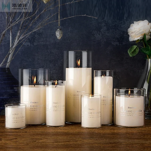  220ML High Borosilicate Candle Glass Jar Clear Empty with