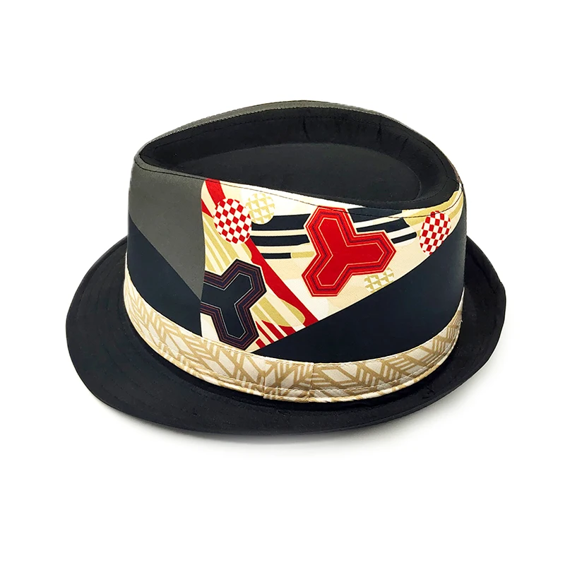 Cheap Colorful Print Dance Wide Brim Unisex Men Panama Fedora Hat Cowboy Kids Jazz-Caps Fedora Hats Women Wholesale 2021