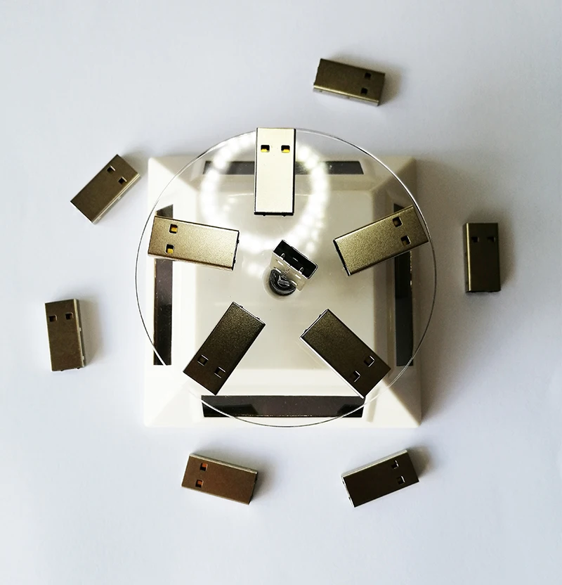 customized micro pendrive UDP chips with metal sleeve and colorful LED for glass krystall USB Flash memory sticks pen drive