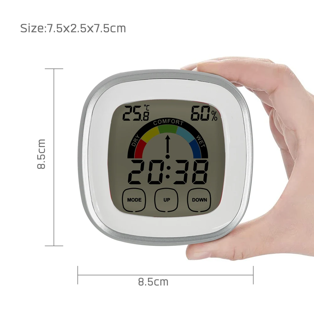 Multifunction Automatic Electronic Humidity and Temperature Monitor Alarm Clock Digital Electric Thermometer-hygrometer