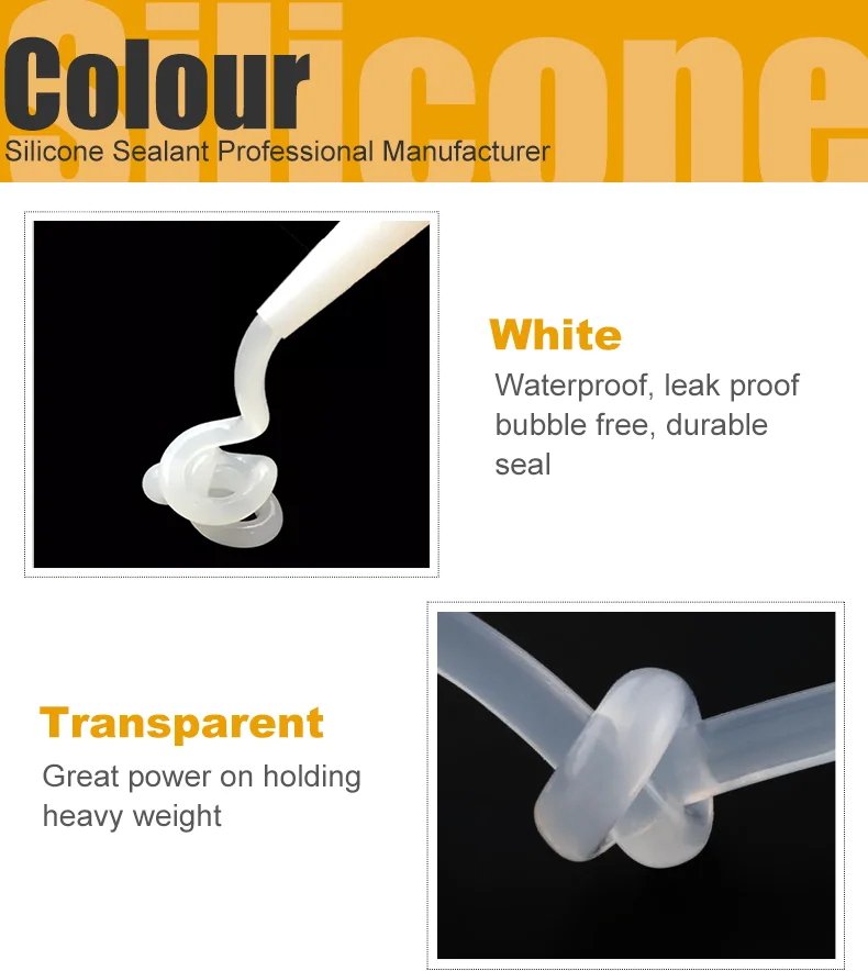 Best Quality 300ml Strong Adhesion waterproof acetic white Aquarium Silicone Sealant Low brazil trade